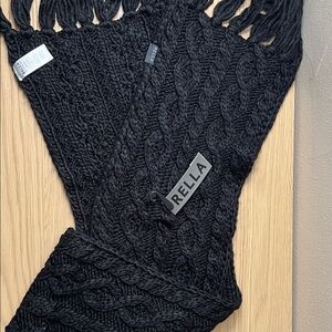 NWT Rella Black Cable Knit Scarf